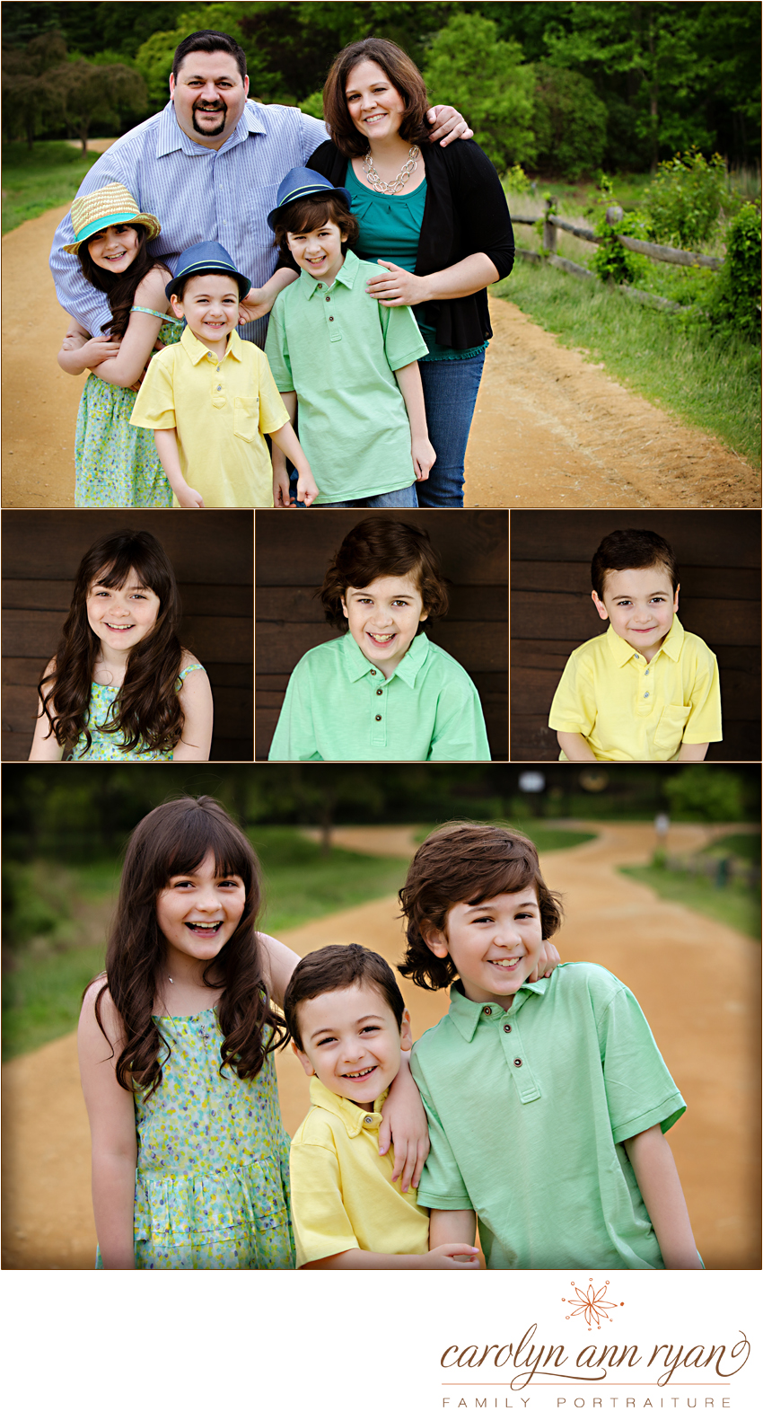 Child and Family Photographer, Carolyn Ann Ryan, photographs clients at Holmdel Park in NJ