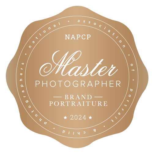 Badge Seal from the National Association of Portrait & Child Photographers for Master Photographer in Brand Portraiture 2024